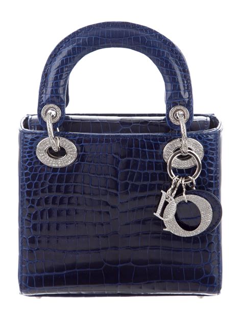 mini bag lady dior|lady dior crocodile bag.